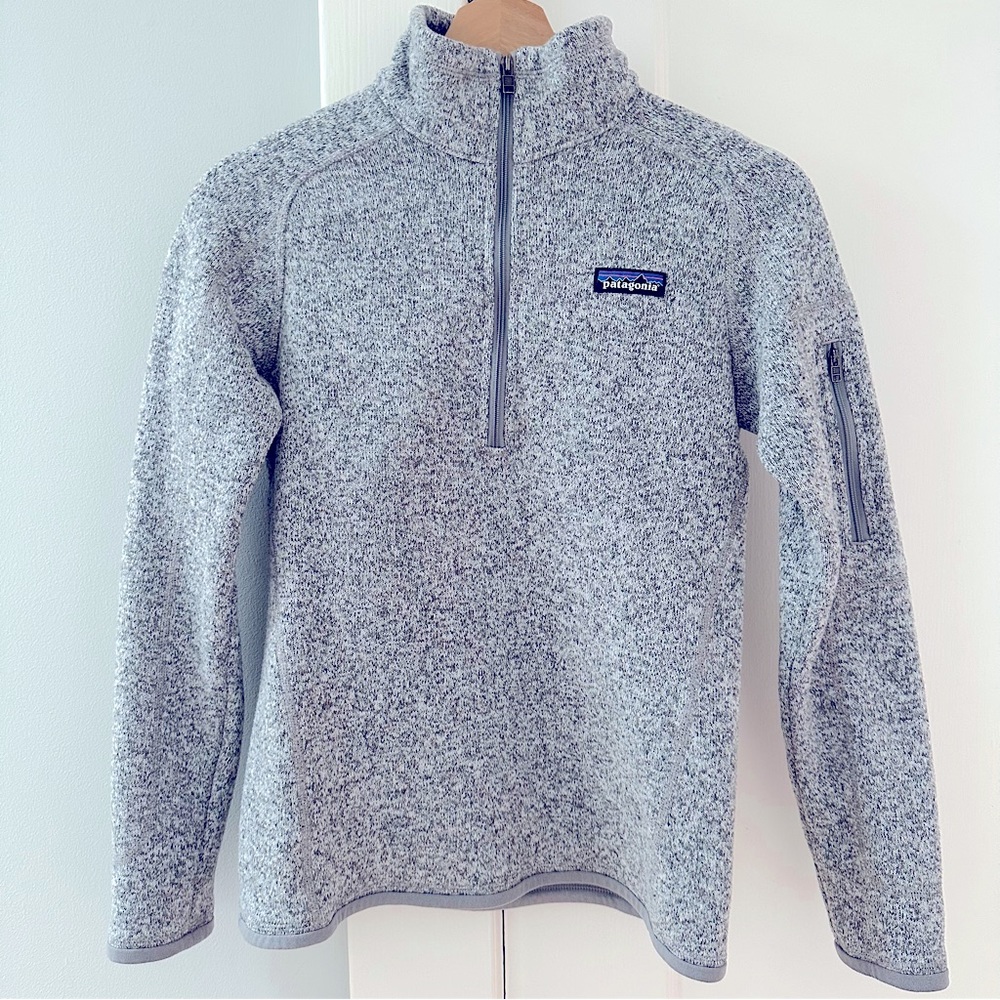 Patagonia Women’s Better Sweater Zip Fleece- BIRCH WHITE in size XS